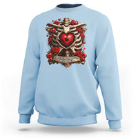 Love Runs Through My Bones Sweatshirt Funny Skeleton Soccer Player Gift