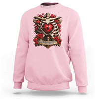 Love Runs Through My Bones Sweatshirt Funny Skeleton Soccer Player Gift