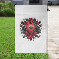Skeleton Soccer Player Garden Flag Valentine Day Gift