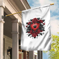 Skeleton Soccer Player Garden Flag Valentine Day Gift