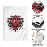 Skeleton Soccer Player Garden Flag Valentine Day Gift