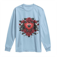 Skeleton Soccer Player Long Sleeve Shirt Valentine Day Gift