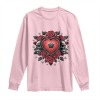 Skeleton Soccer Player Long Sleeve Shirt Valentine Day Gift