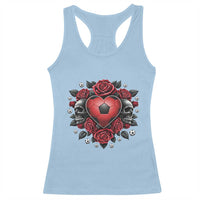 Skeleton Soccer Player Racerback Tank Top Valentine Day Gift