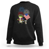 Funny Patriotic Frog Sweatshirt Celebrating 250 Years Of Freedom