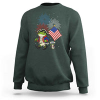 Funny Patriotic Frog Sweatshirt Celebrating 250 Years Of Freedom