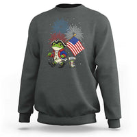 Funny Patriotic Frog Sweatshirt Celebrating 250 Years Of Freedom