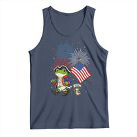 Funny Patriotic Frog Tank Top Celebrating 250 Years Of Freedom