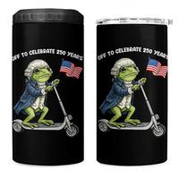 Funny Patriotic Frog 4 in 1 Can Cooler Tumbler Off To Celebrate 250 Years Of Freedom