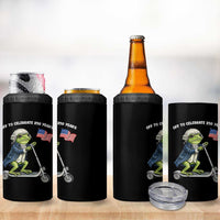 Funny Patriotic Frog 4 in 1 Can Cooler Tumbler Off To Celebrate 250 Years Of Freedom