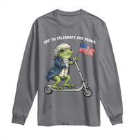Funny Patriotic Frog Long Sleeve Shirt Off To Celebrate 250 Years Of Freedom