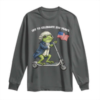 Funny Patriotic Frog Long Sleeve Shirt Off To Celebrate 250 Years Of Freedom