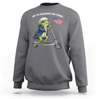 Funny Patriotic Frog Sweatshirt Off To Celebrate 250 Years Of Freedom