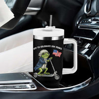 Funny Patriotic Frog Tumbler With Handle Off To Celebrate 250 Years Of Freedom