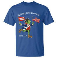 Funny Patriotic Frog T Shirt Rolling Into 250 Years Of Liberty