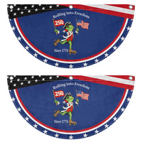 Funny Frog Patriotic Fan Flag Rolling Into 250 Years Of Liberty