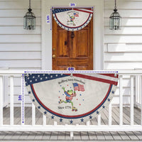 Funny USA 250th Anniversary Frog Patriotic Fan Flag Rolling Into Freedom Since 1776