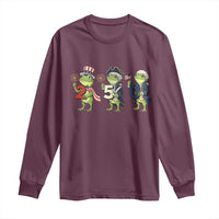 Proud American Frog Long Sleeve Shirt Celebrating 250 Years Of Freedom