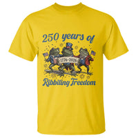Funny Frog 250 Years Of Ribbiting Freedom T Shirt