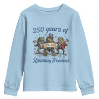 Funny Frog 250 Years Of Ribbiting Freedom Youth Sweatshirt