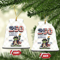 Patriotic Frog Raising The Torch Ceramic Ornament 250 Years Of Freedom