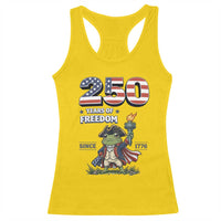Patriotic Frog Raising The Torch Racerback Tank Top 250 Years Of Freedom