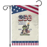 Patriotic Frog Raising The Torch Garden Flag 250 Years Of Freedom