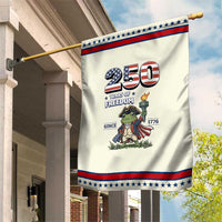 Patriotic Frog Raising The Torch Garden Flag 250 Years Of Freedom