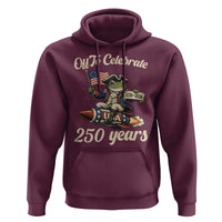 Funny Frog Off To Celebrate 250 Years Of Freedom Hoodie Patriotic Gift