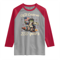 Funny Frog Off To Celebrate 250 Years Of Freedom Raglan Shirt Patriotic Gift
