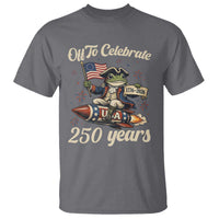Funny Frog Off To Celebrate 250 Years Of Freedom T Shirt Patriotic Gift
