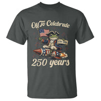 Funny Frog Off To Celebrate 250 Years Of Freedom T Shirt Patriotic Gift