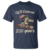 Funny Frog Off To Celebrate 250 Years Of Freedom T Shirt Patriotic Gift