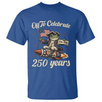 Funny Frog Off To Celebrate 250 Years Of Freedom T Shirt Patriotic Gift