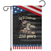Funny Frog Off To Celebrate 250 Years Of Freedom Garden Flag Patriotic Gift
