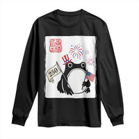 Funny Patriotic Grumpy Frog 250th Anniversary USA Long Sleeve Shirt