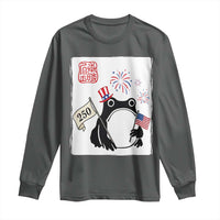 Funny Patriotic Grumpy Frog 250th Anniversary USA Long Sleeve Shirt