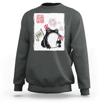 Funny Patriotic Grumpy Frog 250th Anniversary USA Sweatshirt