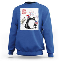 Funny Patriotic Grumpy Frog 250th Anniversary USA Sweatshirt