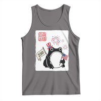 Funny Patriotic Grumpy Frog 250th Anniversary USA Tank Top