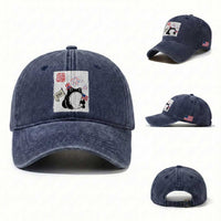 Funny Patriotic Grumpy Frog 250th Anniversary USA Washed Cotton Baseball Cap