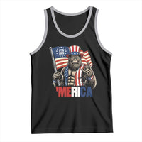 Funny Patriotic Bigfoot Merica Rock Tank Top USA 250th Anniversary