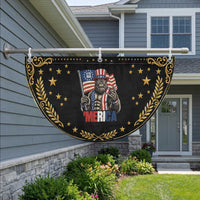 Funny Bigfoot Merica Rock Patriotic Fan Flag USA 250th Anniversary