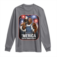 Funny Bigfoot America 250 Years Of American Freedom Long Sleeve Shirt