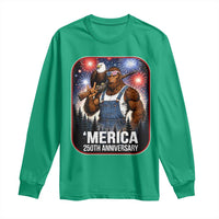 Funny Bigfoot America 250 Years Of American Freedom Long Sleeve Shirt