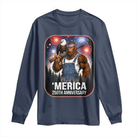 Funny Bigfoot America 250 Years Of American Freedom Long Sleeve Shirt