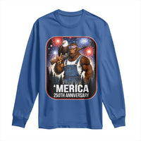Funny Bigfoot America 250 Years Of American Freedom Long Sleeve Shirt