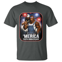 Funny Bigfoot America 250 Years Of American Freedom T Shirt