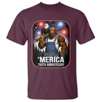 Funny Bigfoot America 250 Years Of American Freedom T Shirt