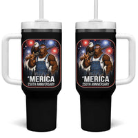 Funny Bigfoot America 250 Years Of American Freedom Tumbler With Handle